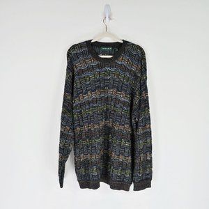 Vintage Tundra Canada Men's 100% Cotton Wave Winter Knit Sweater - Size XL